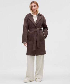 παλτό Lululemon Belted Fleece Wrap γυναικεια σοκολάτα | Greece-0741523