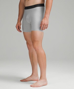 εσωρουχα Lululemon Built to Move Boxer 5" ανδρικα ασημι | Greece-5479160