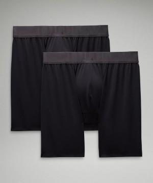 εσωρουχα Lululemon Built to Move Boxer 5" ανδρικα μαυρα μαυρα | Greece-3067281