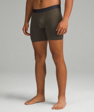 εσωρουχα Lululemon Built to Move Boxer 5" ανδρικα σκούρο Ελιά | Greece-7165024