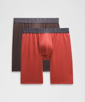 εσωρουχα Lululemon Built to Move Long Boxer 7" ανδρικα σοκολάτα | Greece-2048651