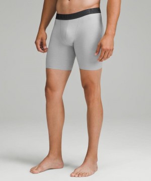 εσωρουχα Lululemon Built to Move Long Boxer 7" ανδρικα ασημι | Greece-1276035
