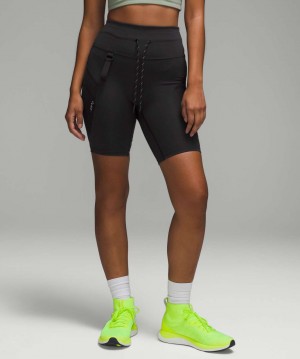Σορτσ Lululemon Cargo Super-High-Rise Hiking 8" γυναικεια μαυρα | Greece-6314785