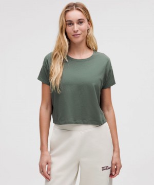 μπλουζακια Lululemon Cates γυναικεια σκούρο πρασινο | Greece-2174309