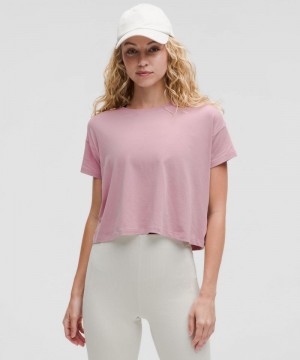 μπλουζακια Lululemon Cates γυναικεια ροζ ροζ | Greece-7064219