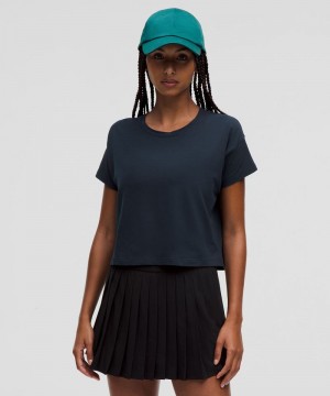 μπλουζακια Lululemon Cates γυναικεια σκουρο μπλε | Greece-8476295