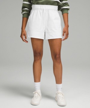 Σορτσ Lululemon Cinchable Waist High-Rise Woven 3.5" γυναικεια ασπρα | Greece-4620387