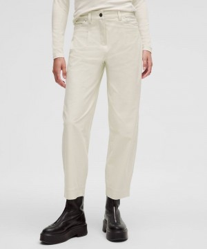 Παντελονι Lululemon City Sleek Mid-Rise Barrel-Leg Light Utilitech γυναικεια Μπεζ | Greece-3816574