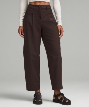 Παντελονι Lululemon City Sleek Mid-Rise Barrel-Leg Light Utilitech γυναικεια σοκολάτα | Greece-4015962