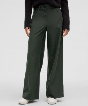 Παντελονι Lululemon City Sleek Utilitech Extra-Wide-Leg Regular γυναικεια βαθυ πρασινο | Greece-6592430