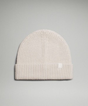 Σκουφακι Lululemon Close-Fit Wool-Blend Ribbed Knit ανδρικα Μπεζ | Greece-0398621
