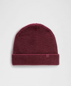 Σκουφακι Lululemon Close-Fit Wool-Blend Ribbed Knit ανδρικα κοκκινα | Greece-3819467
