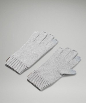 Γαντια Lululemon Cold Pursuit Knit ανδρικα γκρι | Greece-4679183