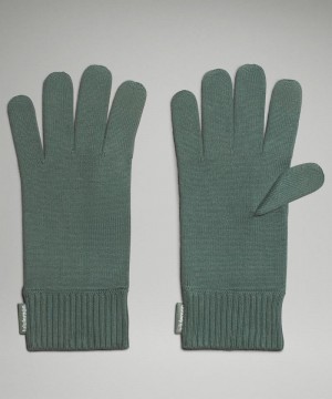 Γαντια Lululemon Cold Pursuit Knit ανδρικα σκούρο πρασινο | Greece-5369841