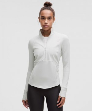 Φουτερ Lululemon Cold Weather Running Half Zip γυναικεια ασπρα | Greece-0485219