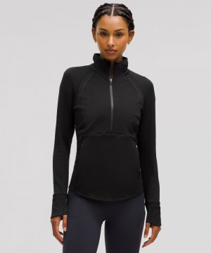 Φουτερ Lululemon Cold Weather Running Half Zip γυναικεια μαυρα | Greece-2057641