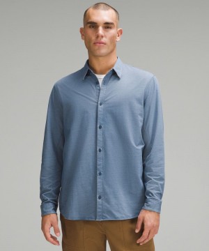 πουκαμισα Lululemon Commission Long-Sleeve ανδρικα μπλε | Greece-1053629