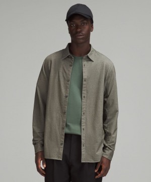 πουκαμισα Lululemon Commission Long-Sleeve ανδρικα καφε | Greece-1785406