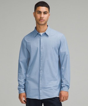 πουκαμισα Lululemon Commission Long-Sleeve ανδρικα μπλε | Greece-3817059