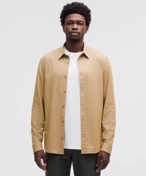 πουκαμισα Lululemon Commission Long-Sleeve ανδρικα καφε | Greece-1042985