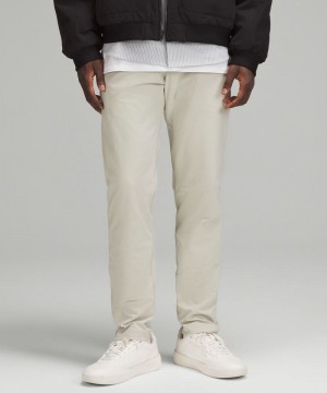 Παντελονι Lululemon Commission Slim-Fit 34"L Warpstreme ανδρικα Μπεζ | Greece-5417390