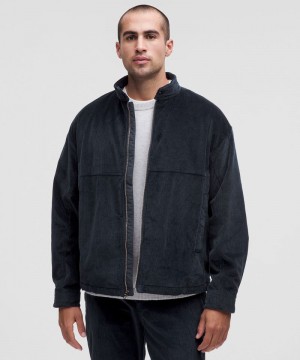 Μπουφαν Lululemon Corduroy Full-Zip ανδρικα σκουρο μπλε | Greece-6053974