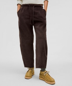 Παντελονι Lululemon Corduroy Relaxed Mid-Rise Pull-On Regular γυναικεια σοκολάτα | Greece-3107582