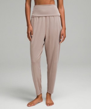 Παντελονι Lululemon Cupro Foldover Relaxed Yoga γυναικεια γκρι | Greece-4652038
