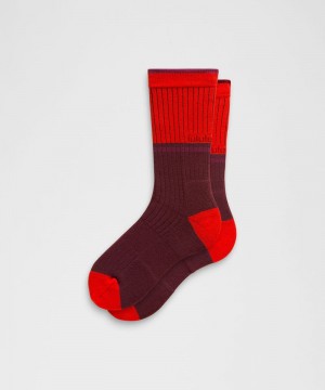 Καλτσεσ Lululemon Daily Stride Comfort Crew ανδρικα σκούρο κοκκινα | Greece-8159270