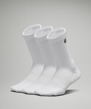 Καλτσεσ Lululemon Daily Stride Ribbed Comfort Crew γυναικεια ασπρα | Greece-8013945