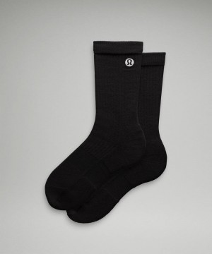Καλτσεσ Lululemon Daily Stride Ribbed Comfort Crew ανδρικα μαυρα | Greece-9276438