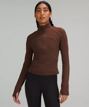 Μπουφαν Lululemon Define Cropped Ribbed Nulu γυναικεια καφε | Greece-5367149