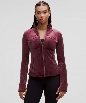 Μπουφαν Lululemon Define Velvet γυναικεια σκούρο κοκκινα | Greece-0463158