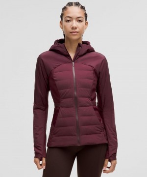 Μπουφαν Lululemon Down for It All γυναικεια σκούρο κοκκινα | Greece-9362014