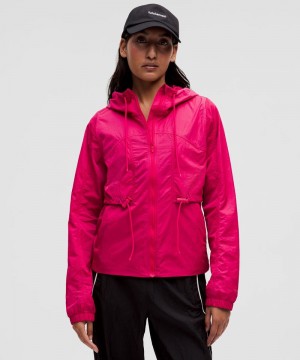 Μπουφαν Lululemon Drawstring Water-Resistant Hooded γυναικεια ροζ | Greece-1276945