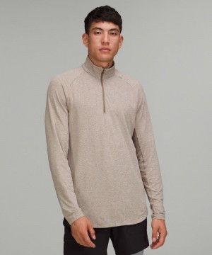 Φουτερ Lululemon Drysense Half Zip ανδρικα Heathered Rover | Greece-5946302