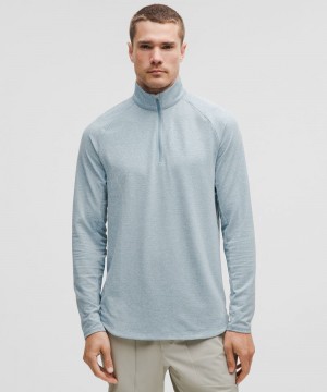 Φουτερ Lululemon Drysense Half Zip ανδρικα μπλε | Greece-0296784