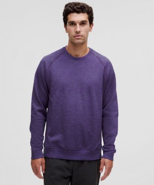 Πουλόβερ Lululemon Engineered Warmth Long-Sleeve Crew ανδρικα μωβ γκρι μωβ μαυρα | Greece-3815670