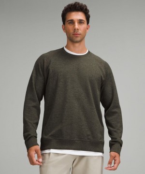 Πουλόβερ Lululemon Engineered Warmth Long-Sleeve Crew ανδρικα πρασινο καφε μαυρα | Greece-5403698