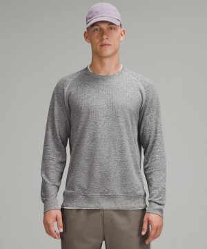 Πουλόβερ Lululemon Engineered Warmth Long-Sleeve Crew ανδρικα γκρι μαυρα | Greece-1046827