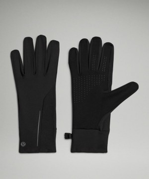 Γαντια Lululemon Fast and Free Fleece Running ανδρικα μαυρα | Greece-4578903
