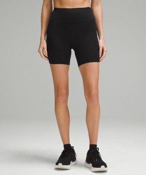 Σορτσ Lululemon Fast and Free High-Rise 6" γυναικεια μαυρα | Greece-3075694
