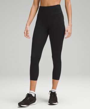 Κολαν Lululemon Fast and Free High-Rise Crop 23" Pockets γυναικεια μαυρα | Greece-8513967