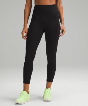 Κολαν Lululemon Fast and Free High-Rise Thermal Tight 25" γυναικεια μαυρα | Greece-0362178