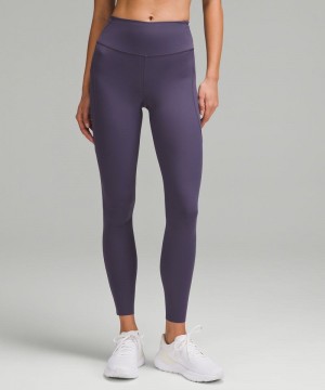 Κολαν Lululemon Fast and Free High-Rise Tight 28” Pockets γυναικεια βαθυ γκρι | Greece-2750618