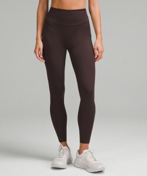 Κολαν Lululemon Fast and Free High-Rise Tight 28” Pockets γυναικεια σοκολάτα | Greece-3176029