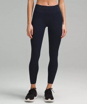 Κολαν Lululemon Fast and Free High-Rise Tight 25" γυναικεια σκουρο μπλε | Greece-4358269