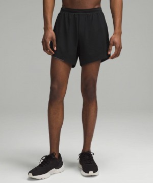 Σορτσ Lululemon Fast and Free Lined 6" ανδρικα μαυρα | Greece-0489162