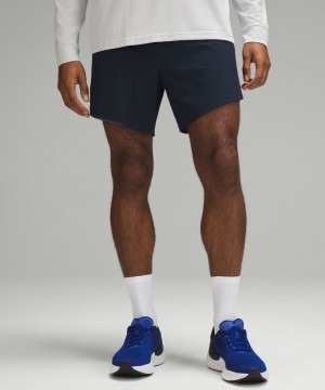 Σορτσ Lululemon Fast and Free Lined 6" ανδρικα σκουρο μπλε | Greece-4856012
