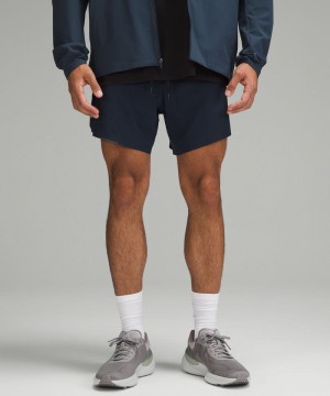 Σορτσ Lululemon Fast and Free Linerless 6" ανδρικα σκουρο μπλε | Greece-0845729